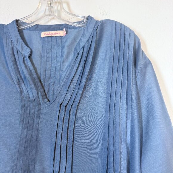 Fresh Produce Blue Tunic Top Blouse Lagenlook Minimalist XXL - Picture 4 of 9